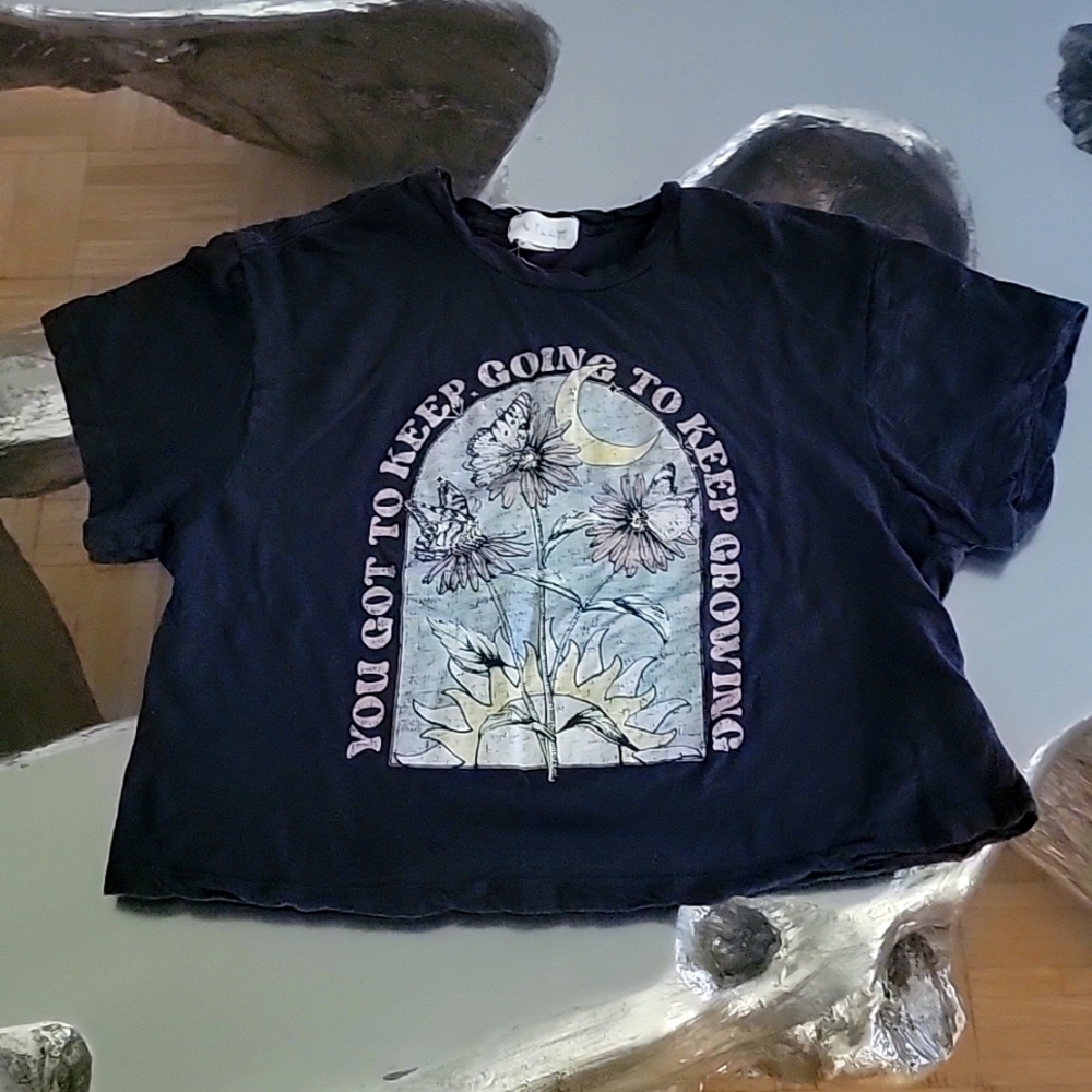 Grey crop top medieum